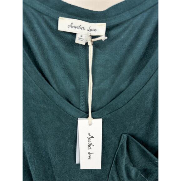 NWT Dear John Another Love Green Pocket VNeck Short Sleeve Shirt #1080 Size SM - Picture 3 of 3